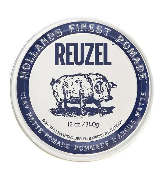 Reuzel Clay Matte Pomade – Medium Grip & Flexibele Matte Finish