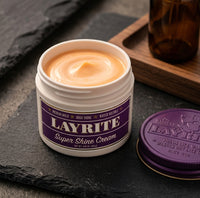 Layrite Supershine Cream - open potje met zichtbare inhoud en textuur