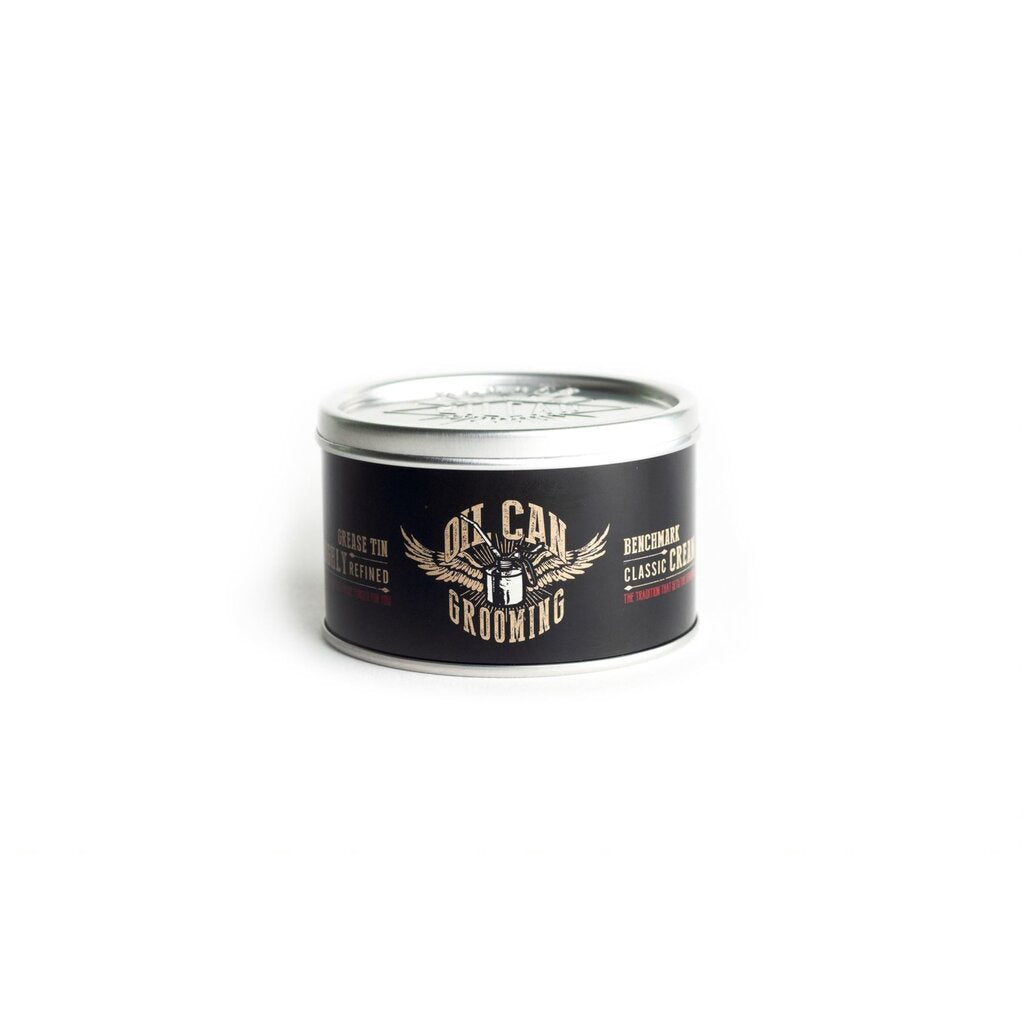 Oil Can Grooming Classic Cream - vooraanzicht potje op witte achtergrond