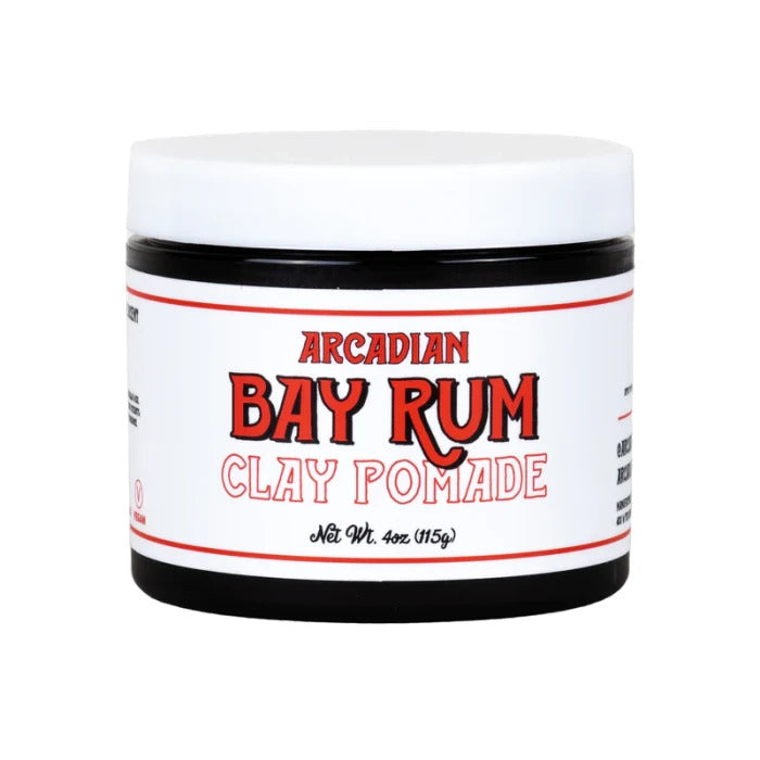 Arcadian Bay Rum Clay Pomade | Sterke hold, klassieke geur