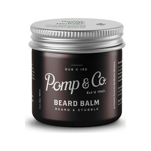 Pomp & Co. Beard Balm - gesloten bruine pot met zilveren deksel