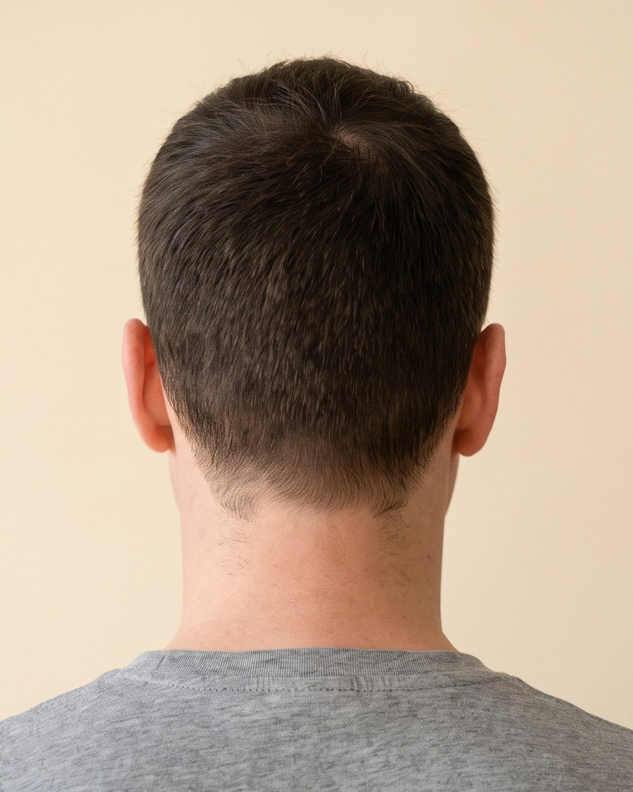Caesar cut: achter