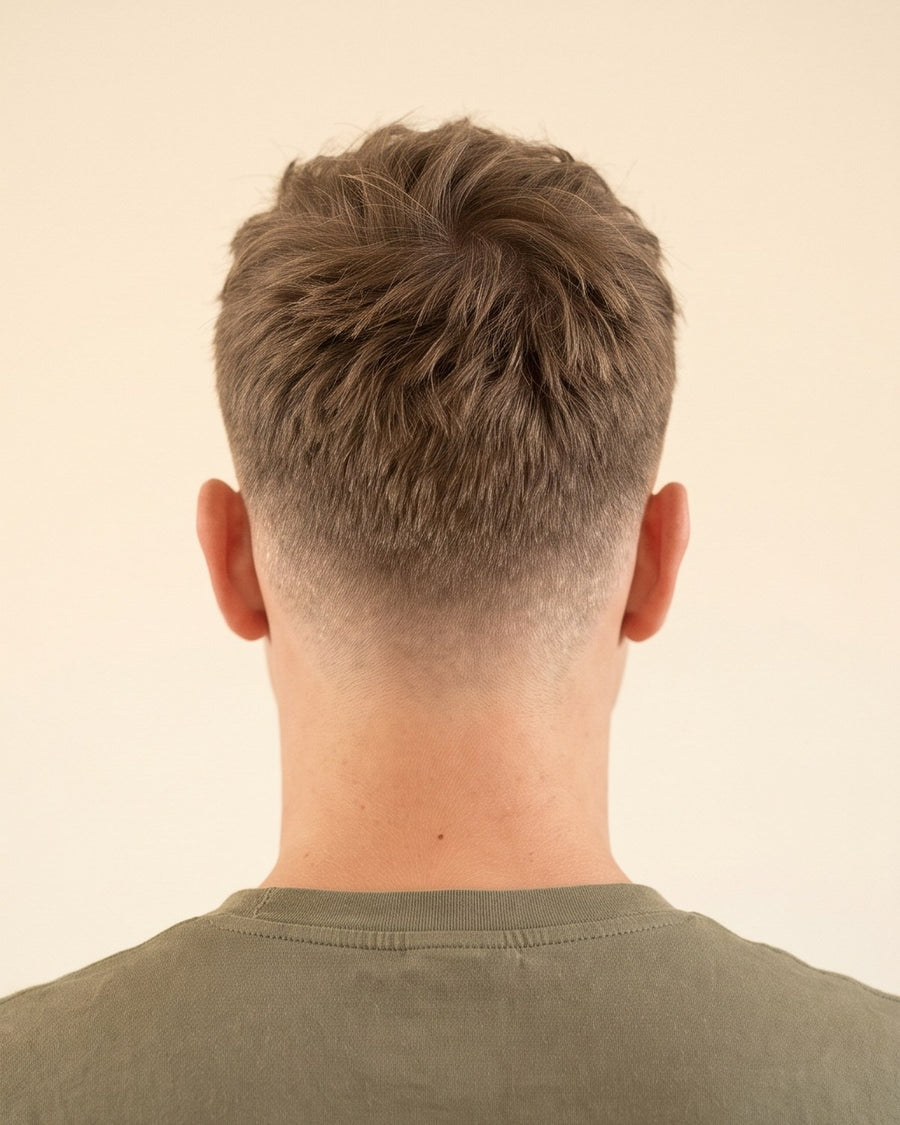 Textured crop: achter