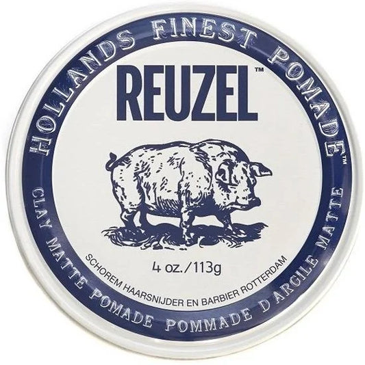 Reuzel Clay Matte Pomade – Medium Grip & Flexibele Matte Finish