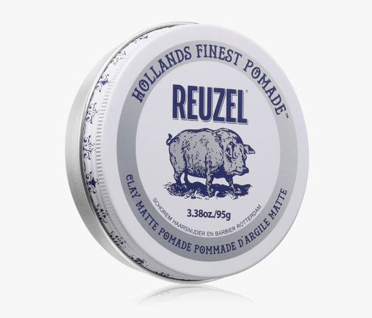 Reuzel Clay Matte Pomade – Sterke Hold & Matte Structuur
