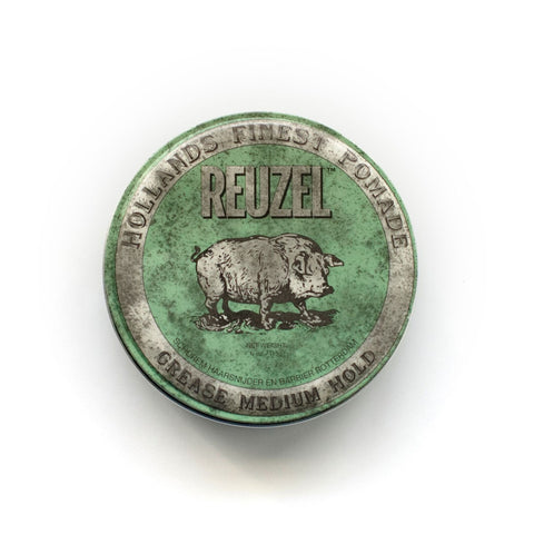 Reuzel Green Grease Medium Hold Pomade | Medium Hold & Medium Glans